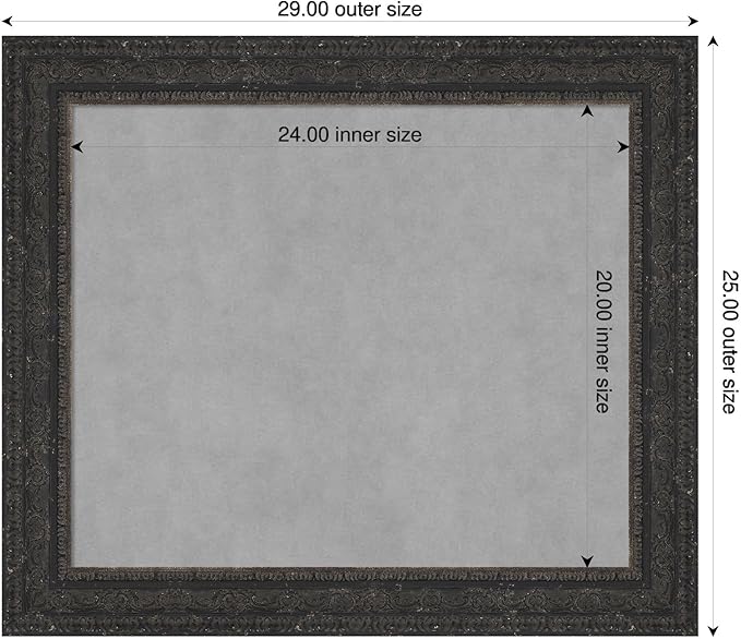 Amanti Art Black Framed Magnetic Board 25x29 Medium Vision Board - Image 2