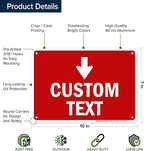 Custom Arrow, Custom Directional Sign, Down Arrow, 7x10 Inches, Rust Free .040 - Image 6