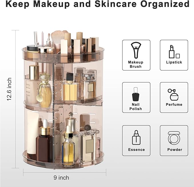 360 Rotating Makeup Organizer - Image 4