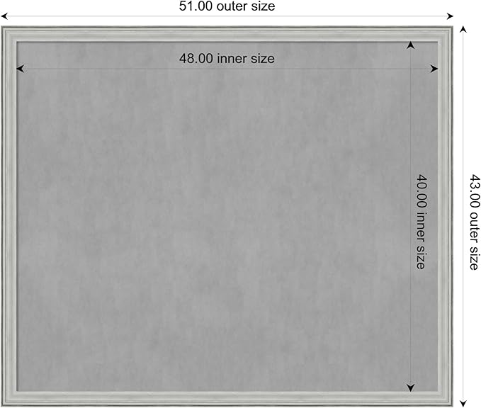 Amanti Art Silver Framed Magnetic Board 43x51 Oversize Vision Board - Image 4