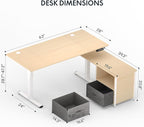 FLEXISPOT 63'' L Shaped Reversible Standing Desk - Image 2