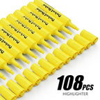Dabo&Shobo Highlighters 108 Pack, Tank Style Yellow Highlighters, Chisel Tip - Image 2