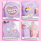 Large Capacity Kawaii Purple Pencil Case - Image 3