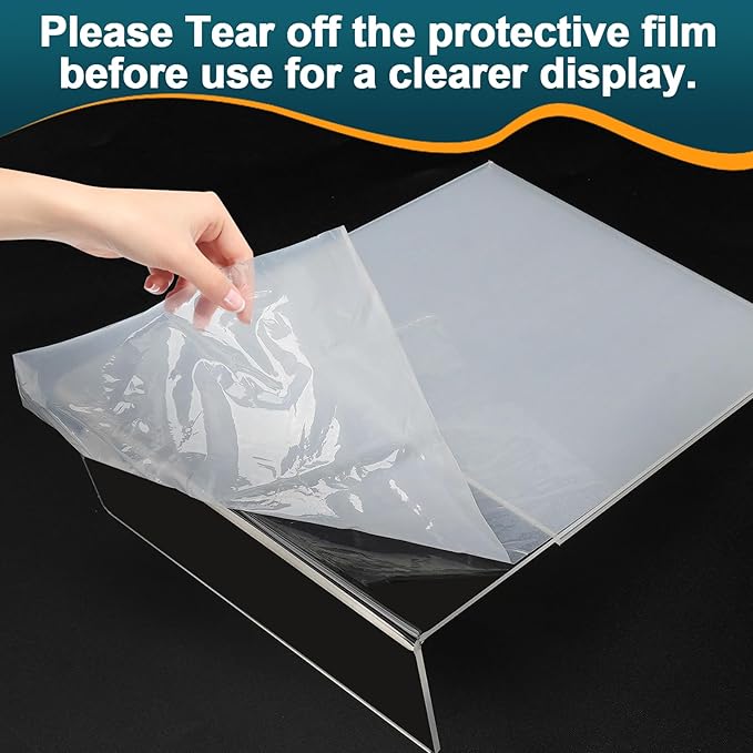12 Pack Acrylic Sign Holder 8.5x11 Inches, L-Shape Vertical Menu Holder Stand - Image 4