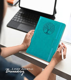 Biuwory Lined Journal Notebook for Women Men, 256 Pages A5 Hardcover Leather - Image 7