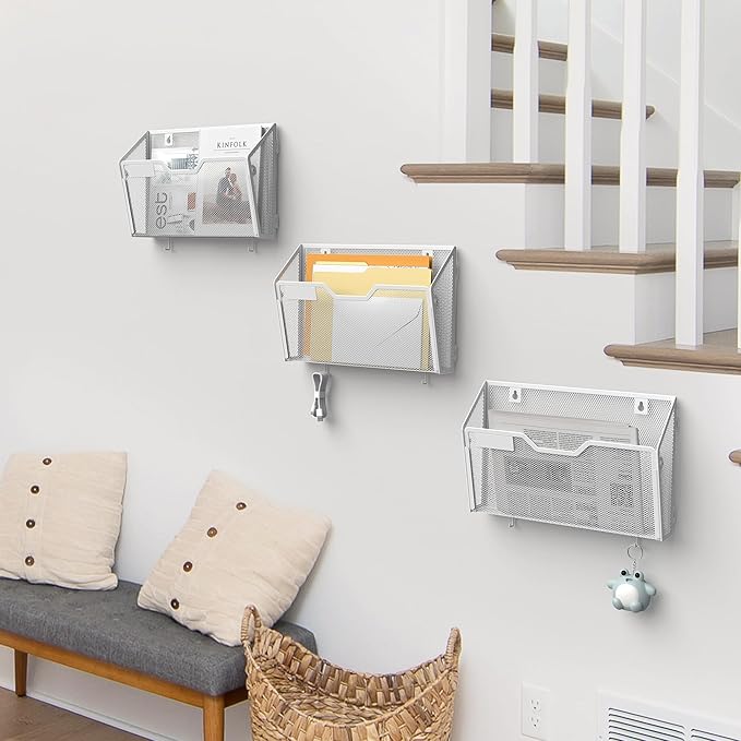 YINGHUA 6 Pack Mesh File Holders Wall Mounted - Image 7