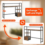 Desk Shelf with Drawer, 41.3" Desktop Organizer Shelf, Desk Hutch - Image 7