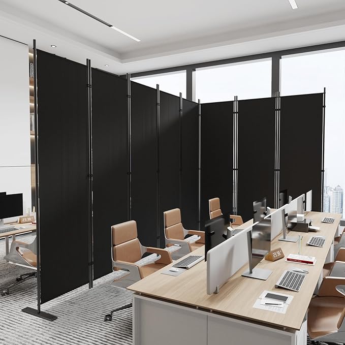C-Hopetree 8 Panels Room Divider, 6 Ft Tall Indoor Folding Privacy Screen - Image 2