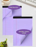 7pcs Small Legal Pads 5x8 Note Pads Purple Notepad College Ruled Notepad 5x8 - Image 3