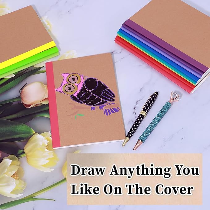 Wotion 12 Pack Kraft Notebooks, Journals in Bulk - Image 4