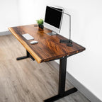 Standing Desk – Walnut Solid Wood Desk, Natural Live Edge, Adjustable Height - Image 8