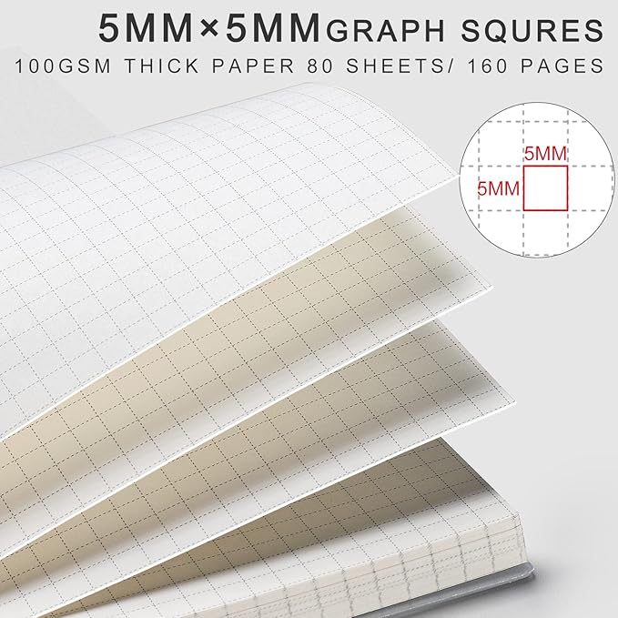 AHGXG Graph Paper Notebook Spiral 2 Pack - Image 2