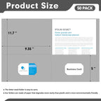 Two Pocket Folders, PANDRI 50 Pack 2 Pocket Folders, Letter Size Paper File - Image 2