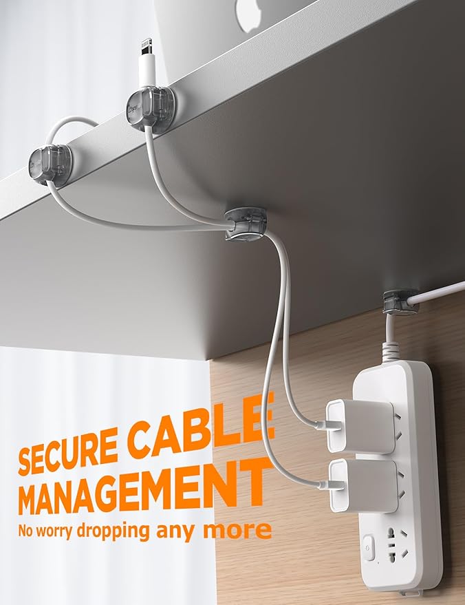 Cable Clips - Chfeila Latest Dual Spring Cord Organizer - Image 4