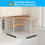 Golener Countertop Organizer Corner Shelf, 2 Tier Adjustable Stackable Corner - Image 3