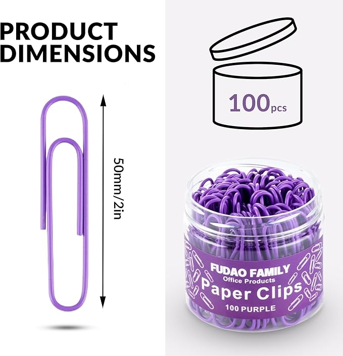 Jumbo Paper Clips, 2 Inch Large Paper Clip - Image 2