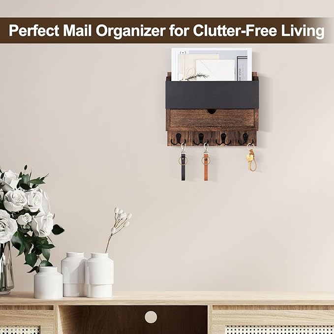 Lucundm Mail and Key Holder Wall Mount - Image 2