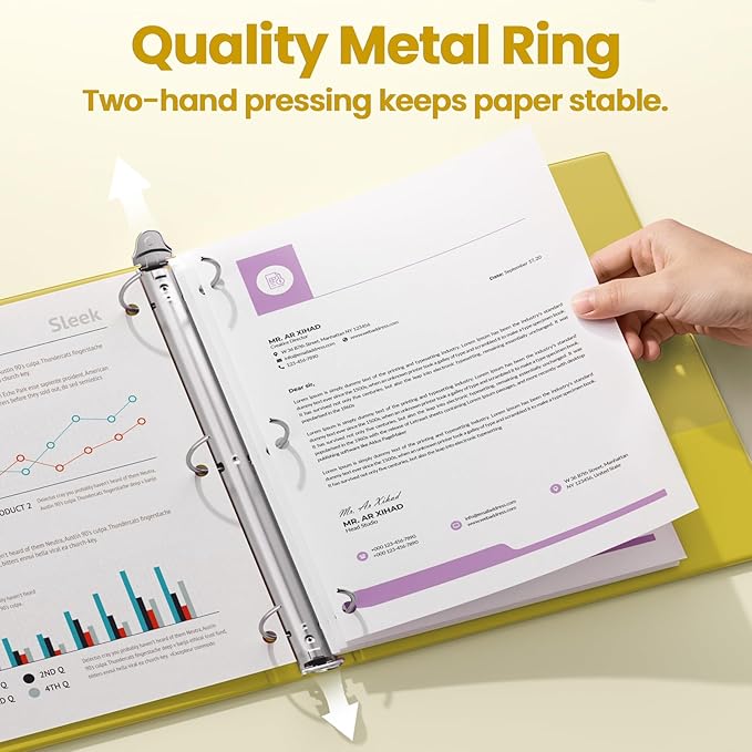 SUNEE 3 Ring Binder 2 Inch 1 Pack - Image 2