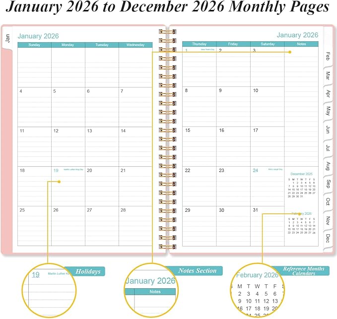 2026 Planner - Planner 2026 from January 2026 - December 2026, Weekly & Monthly - Image 4
