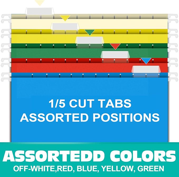 HERKKA Extra Capacity Legal Size Hanging File Folders, 30 Pack Reinforced Legal - Image 5