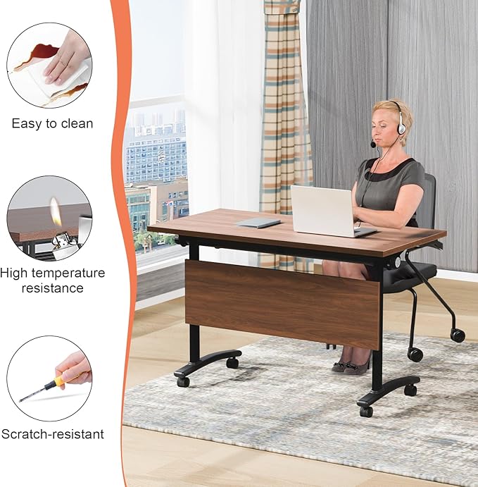 JEHUJD Conference Table, 55.1''Folding Conference Room Table - Image 5