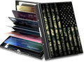 Slim Credit Card Holder, Military Camouflage American Flag RFID Blocking Metal by BWEGRHE