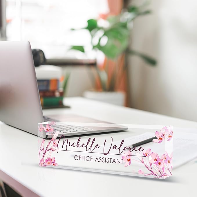 Personalized Name Plate for Desk, Custom Desk Name Plate, Acrylic Name Plate - Image 4