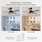 farmhouse ceiling fans with lights and remote control, package contents