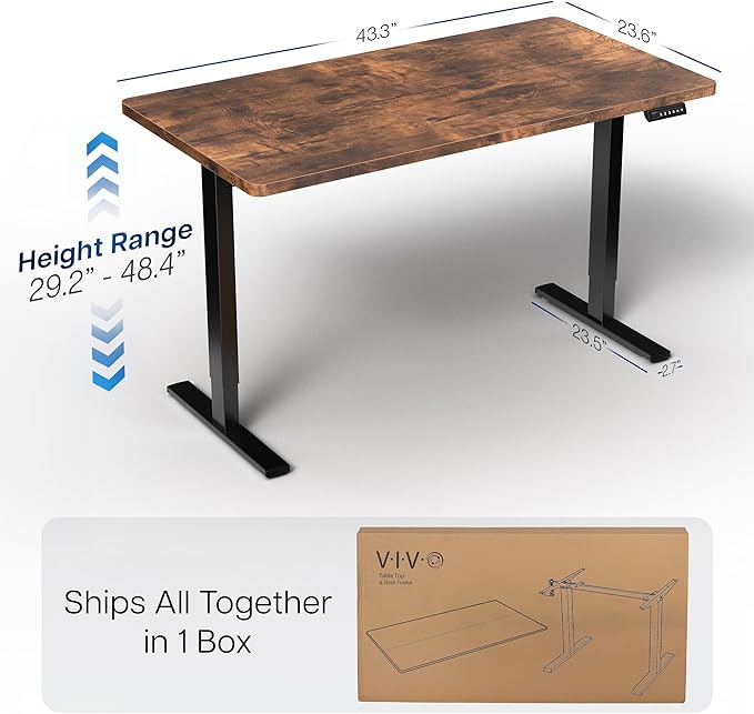 VIVO Electric 43 x 24 in Standing Desk, Memory Height Adjustment, 1B Series - Image 3