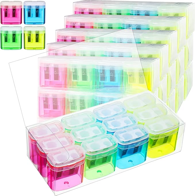 Teling 660 Pcs Manual Pencil Sharpeners Bulk Handheld Dual Holes Pencil by Teling