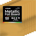 Hygloss Metallic Cardstock Sheets – 100 Shiny Gold Sheets, 8.5” x 11” by HyglossProductsInc