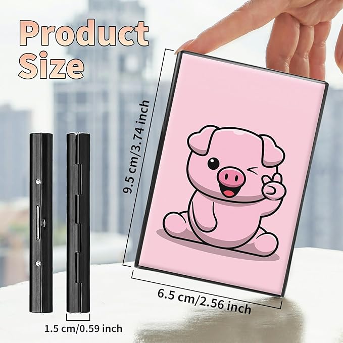 BWEGRHE Slim Credit Card Holder, Aluminum Minimalist Hard Case Pocket-Sized - Image 2