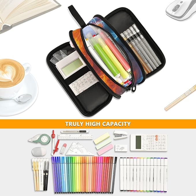 DVGMBXY Football Water and Fire Pencil Case Box - Image 5