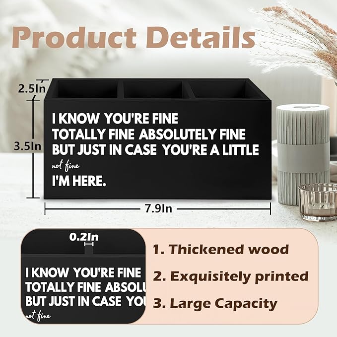 URLLUAE Thoughtful Uplifting Gifts Wooden Pen Pencil Holder - Image 6