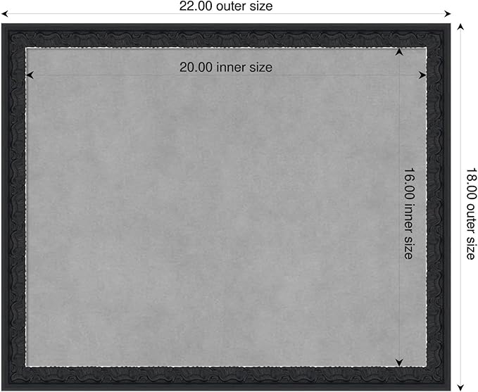 Amanti Art Black Framed Magnetic Board 18x22 Small Vision Board - Image 2