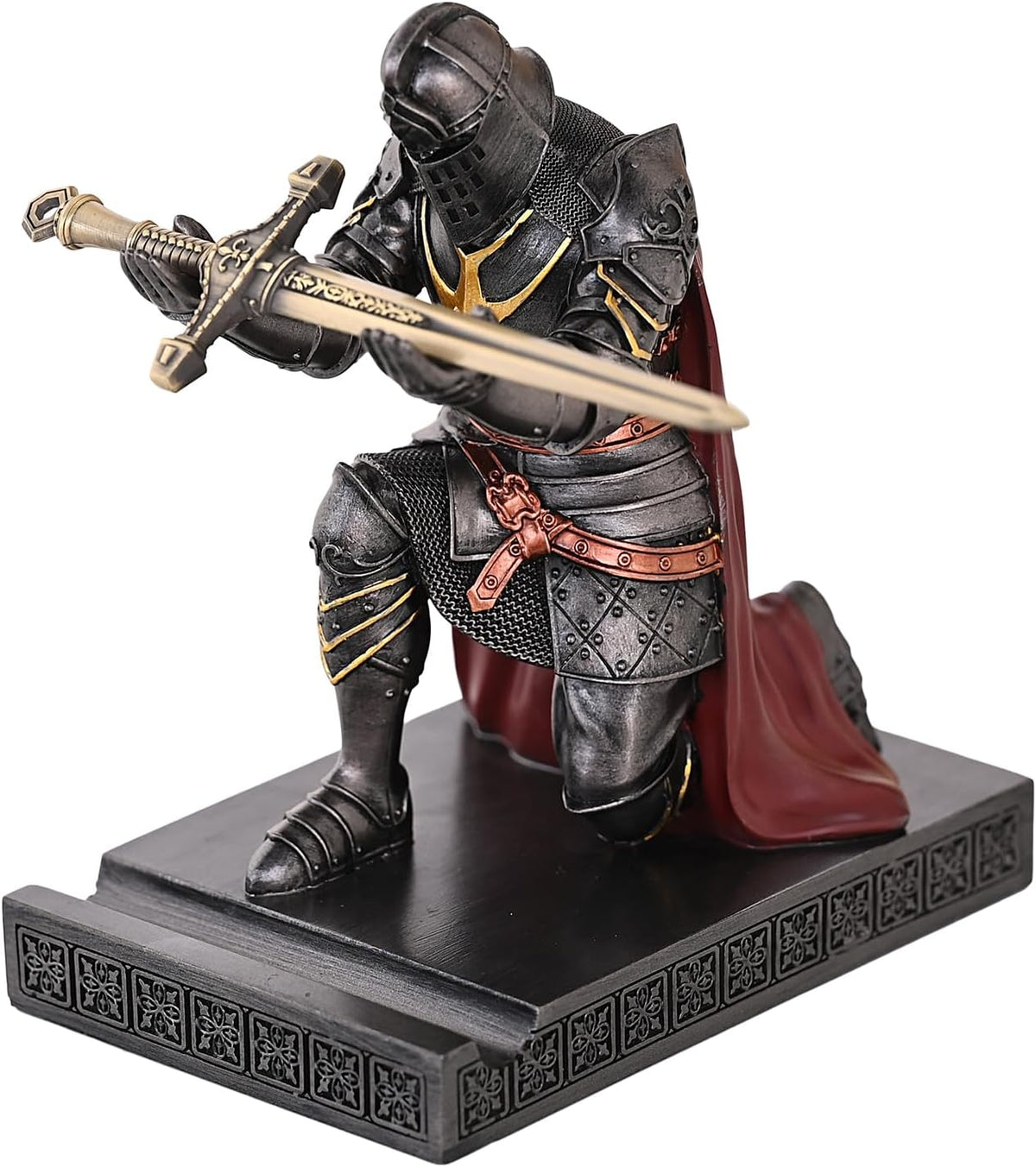 HDMbigmi King's Guard Leader Cloak Warrior Knight Pen Holder Mobile Phone Stand