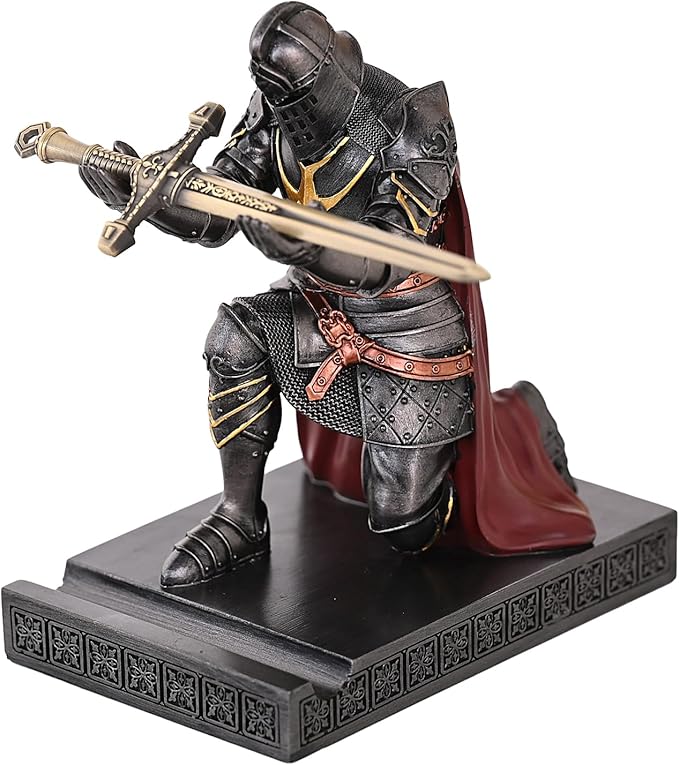 HDMbigmi King's Guard Leader Cloak Warrior Knight Pen Holder Mobile Phone Stand by HDMbigmiHomeDecorations