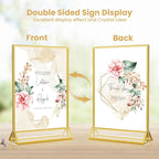5x7 Gold Acrylic Sign Holder, 12 Pack Wedding Table Number Stands - Image 4