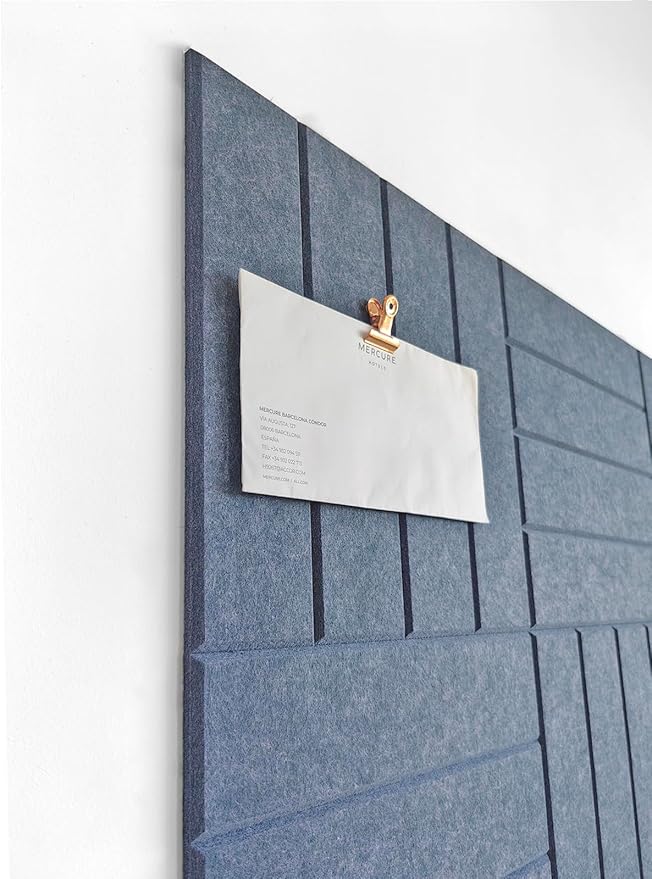 DECORITA Felt Bulletin Board Tiles | Modern Cork Board Alternative | Large Cork - Image 2