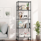Himimi 5-Tier Wire Shelving Unit on Wheels, Adjustable Heavy Duty Metal Shelves - Image 2