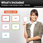 Attractivia Dry Erase Magnetic Labels 3.7 x 2.8 in, Color Borders, Medium Dry - Image 7
