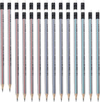 M&G Signal Series 24 Pack 2B Triangular Wood-Cased Pencils, Pre-Sharpened by MG
