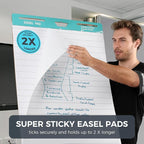 FAHKNS Lined Sticky Easel Pad，Large 25x30 Inch Self-Adhesive Teacher'S Flip - Image 5