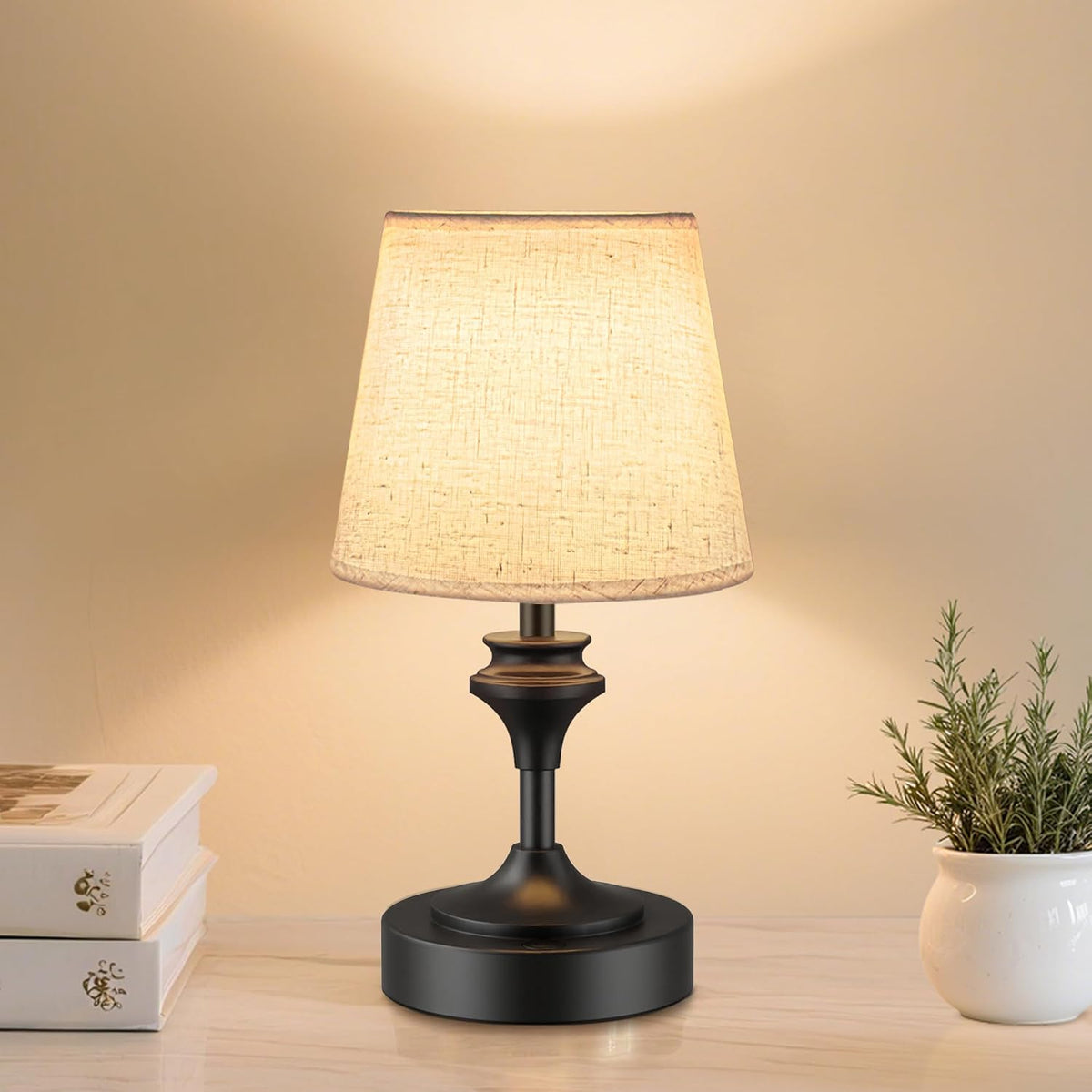 NIORSUN Portables Cordless Table Lamp, 10.2" Battery Operated Lamp, Beds...