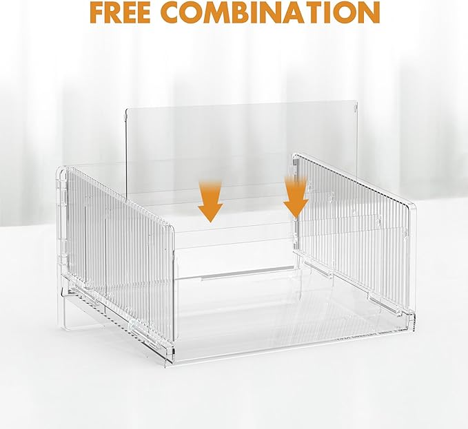 Cuukie File Sorter Organizer, 5 Sections Acrylic Letter Tray - Image 6