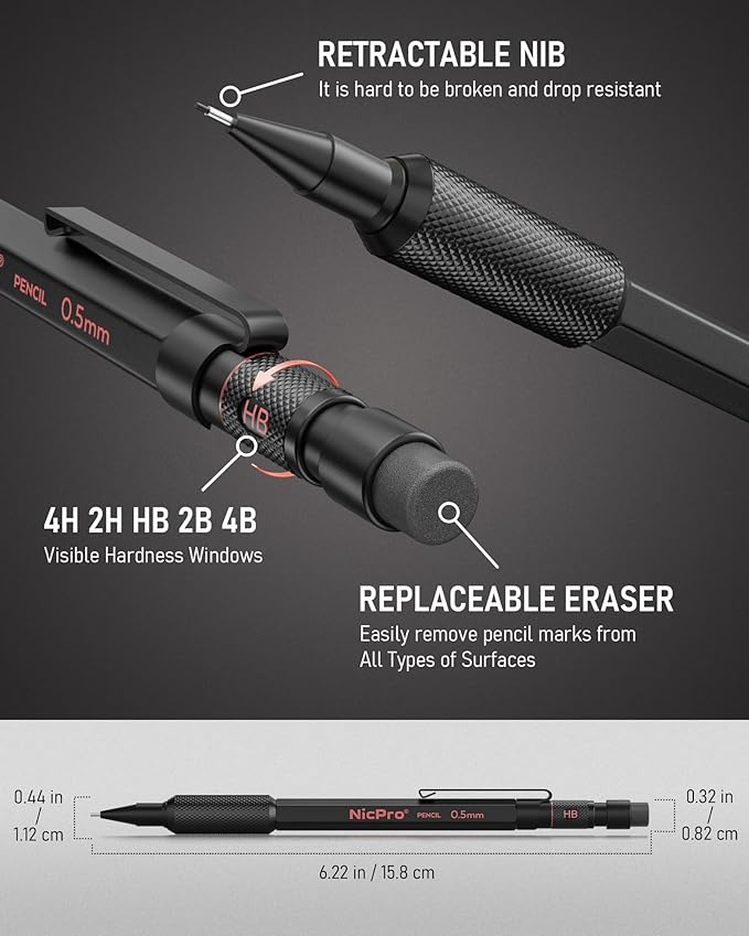 Nicpro 0.5 mm Mechanical Pencil Set - Image 5