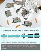 2-Pack Label Maker Tape 12mm 0.47" White Replacement - Image 2