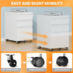 AFAIF 3 Drawer Mobile File Cabinet - Image 4