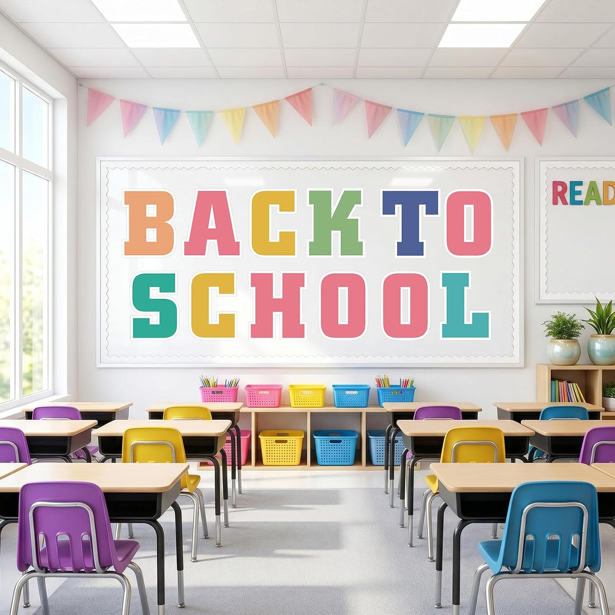136 Pcs 12 in Extra Large Bulletin Board Letter Pastel Classroom Wall Decor