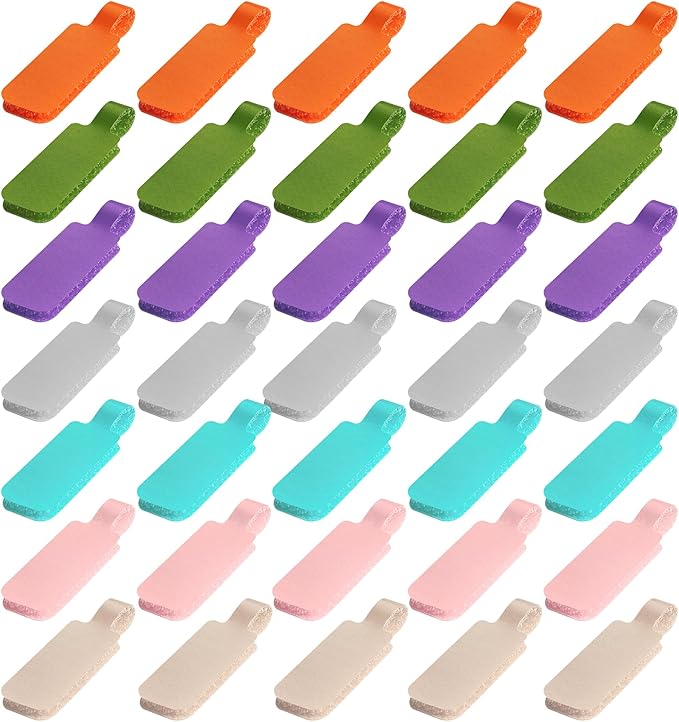 35 Pcs Multicolored Color-Coded Nylon Cable & Cord Labels by Unknown